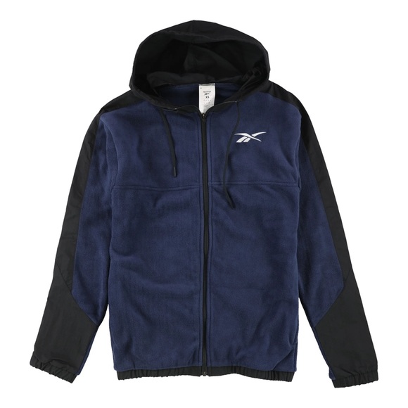 Reebok Mens WOR Fleece Jacket, Blue Sz M - Picture 2 of 5